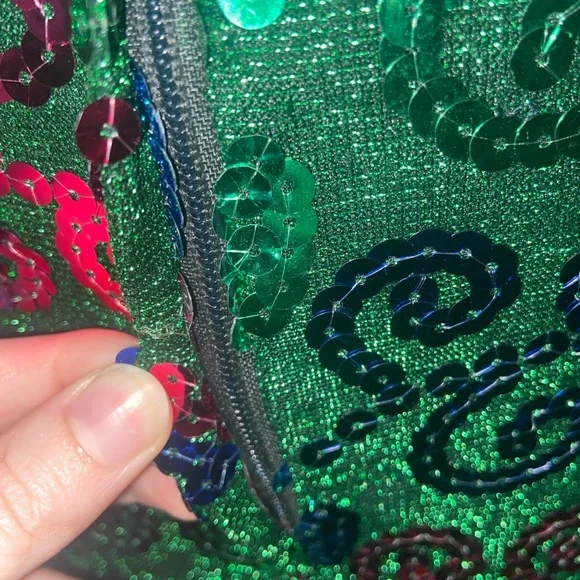 ⚜️ Mardi Gras Vintage 80s Sequined Dress - Picture 9 of 11